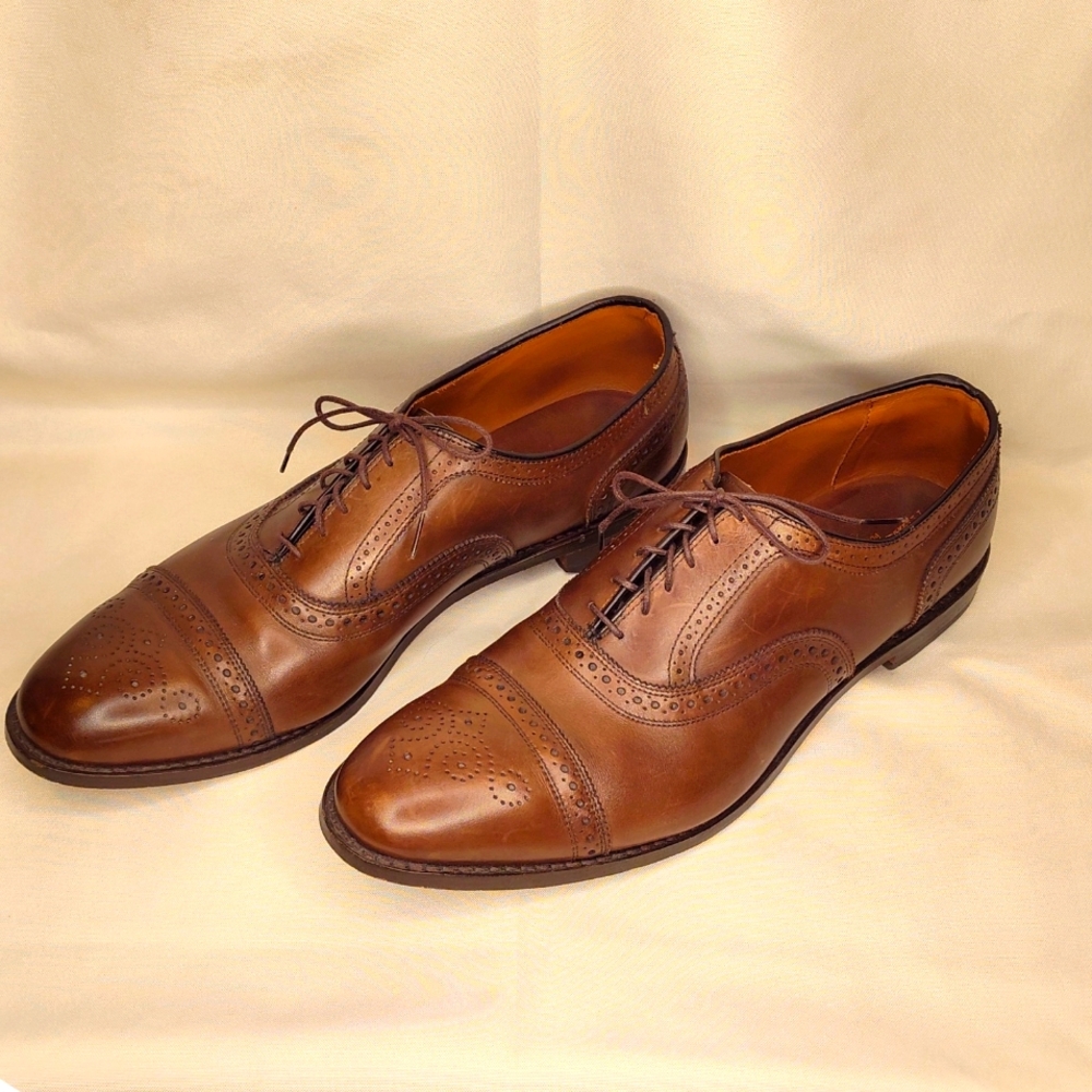Allen Edmonds Port Washington wing tip brown leather oxford men's dress shoes 15
